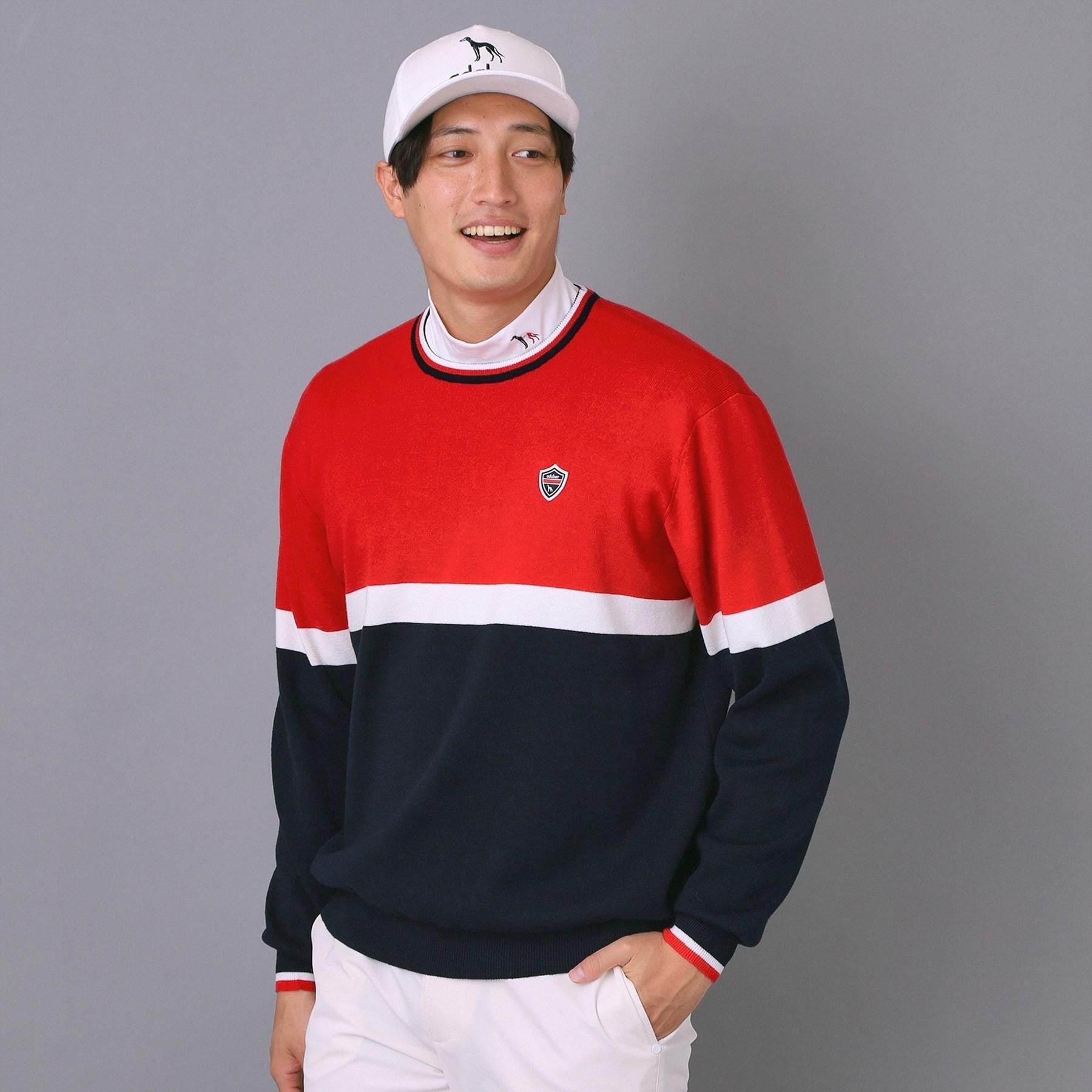 アダバット adabat 【新レーベル ADABAT NAVY】トリコロールクルーニット （レッド(062)） レッド(062)