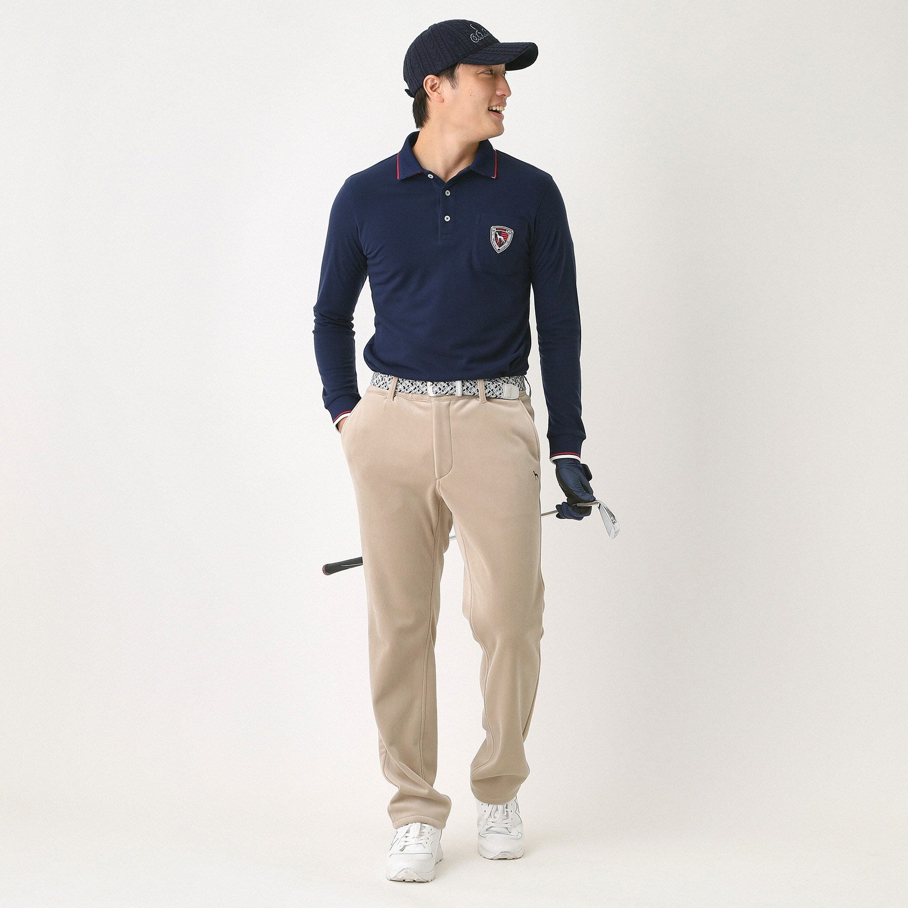 アダバット adabat ベロアボンディングストレッチパンツ （ベージュ(052)） ベージュ(052)