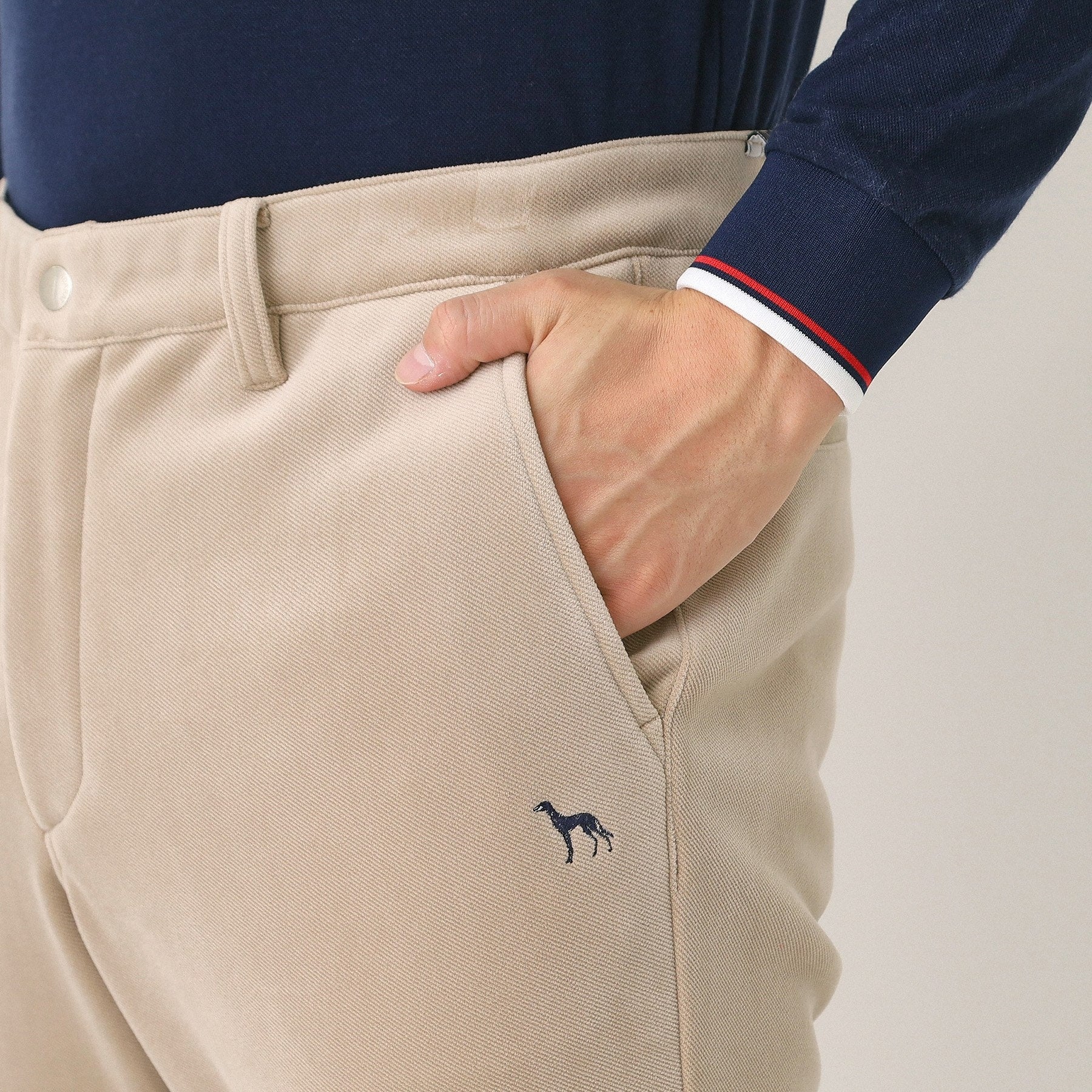 アダバット adabat ベロアボンディングストレッチパンツ （ベージュ(052)） ベージュ(052)