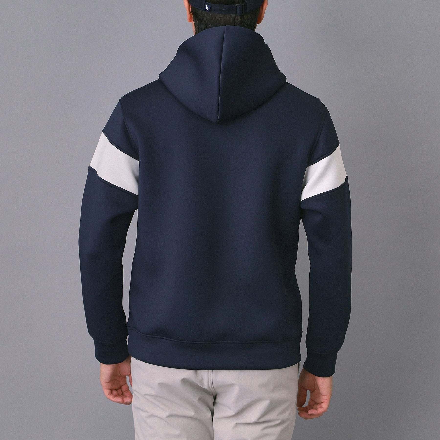 アダバット adabat 【新レーベル ADABAT NAVY】ブロッキングラインロゴフーディー （グレー(012)） グレー(012)