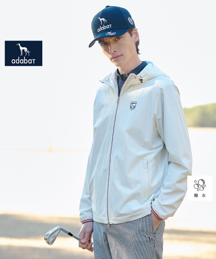 アダバット adabat ◆【ADABAT NAVY】ナイロンストレッチジップフーディ （ホワイト(001)） ホワイト(001)