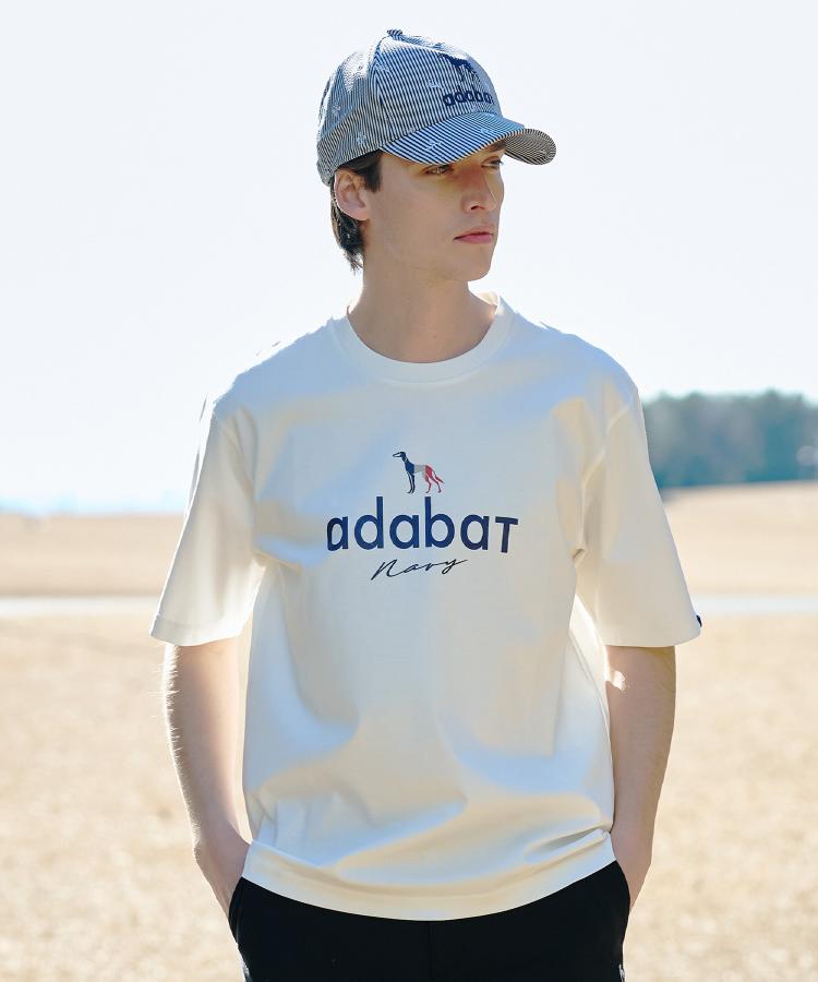 アダバット adabat 【ADABAT NAVY】アイスクリアコットン半袖ロゴT （トープ(054)） トープ(054)