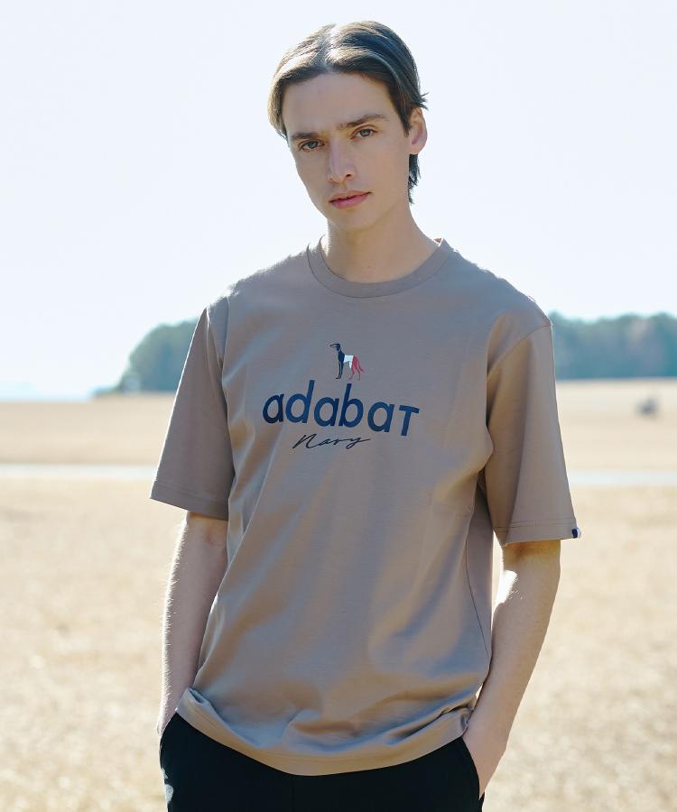 アダバット adabat 【ADABAT NAVY】アイスクリアコットン半袖ロゴT （トープ(054)） トープ(054)