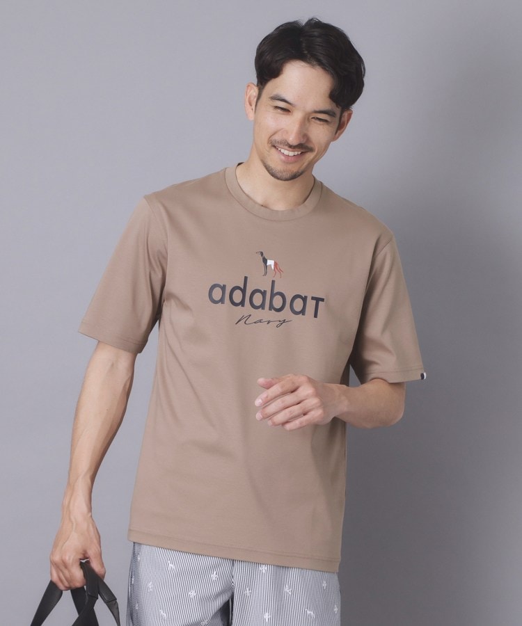 アダバット adabat 【ADABAT NAVY】アイスクリアコットン半袖ロゴT （トープ(054)） トープ(054)