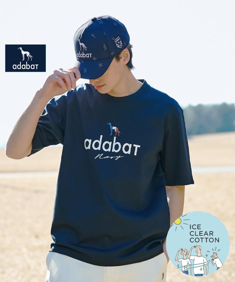 アダバット adabat 【ADABAT NAVY】アイスクリアコットン半袖ロゴT （ネイビー(094)） ネイビー(094)