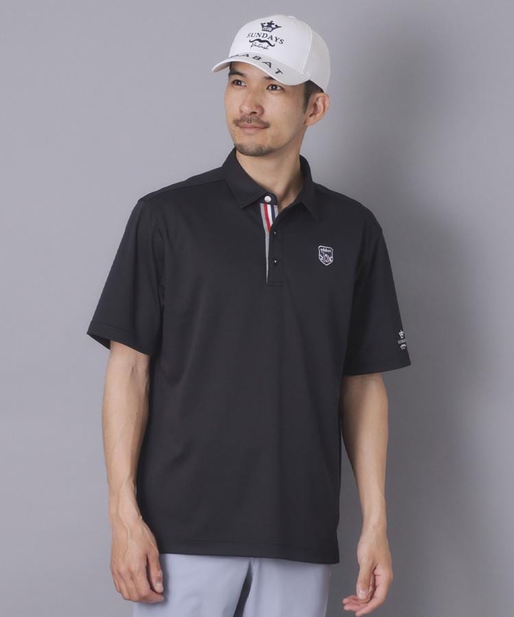 アダバット adabat 【ADABAT NAVY】シャダンカノコエンブレム半袖ポロシャツ （ホワイト(001)） ホワイト(001)