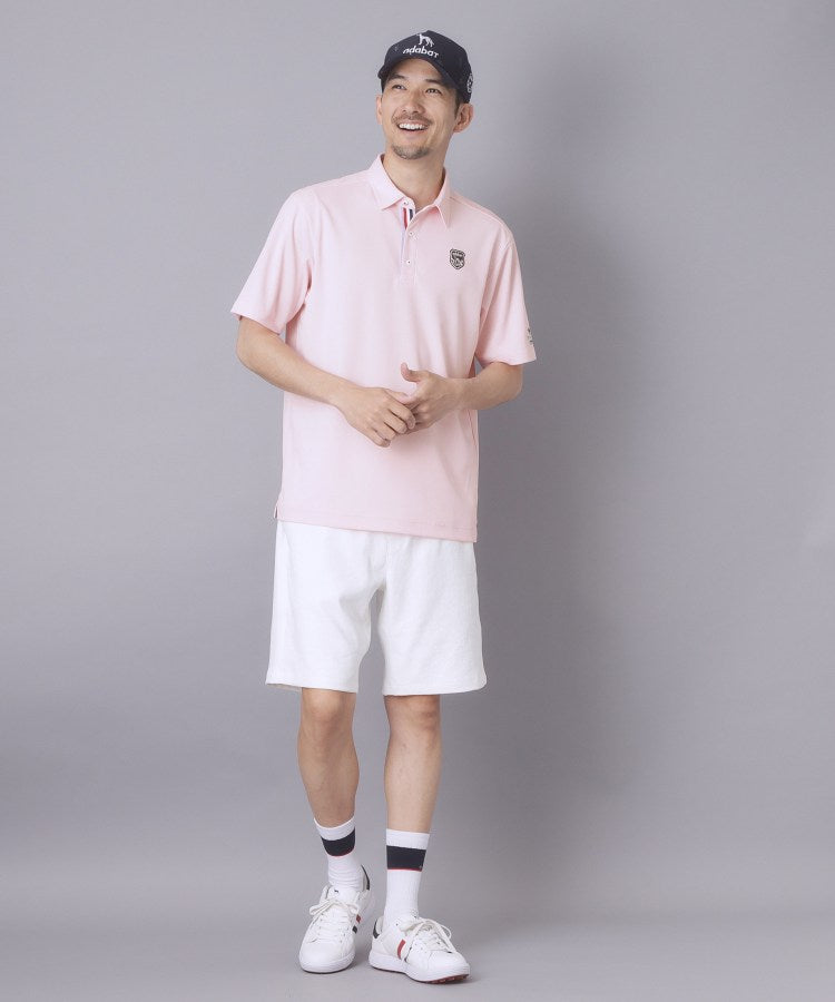 アダバット adabat 【ADABAT NAVY】シャダンカノコエンブレム半袖ポロシャツ （ホワイト(001)） ホワイト(001)