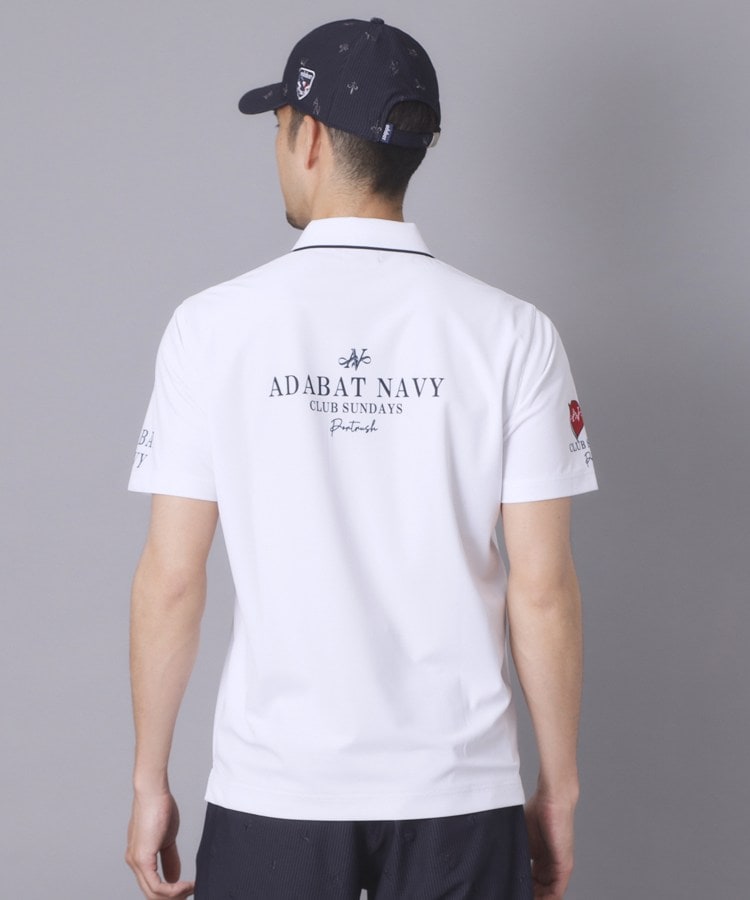 アダバット adabat 【ADABAT NAVY】カノコグラフィックロゴ半袖ポロシャツ （ホワイト(101)） ホワイト(101)