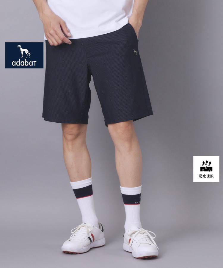 アダバット adabat 【ADABAT NAVY】エンブロイダリーサッカーハーフパンツ （ネイビー(394)） ネイビー(394)