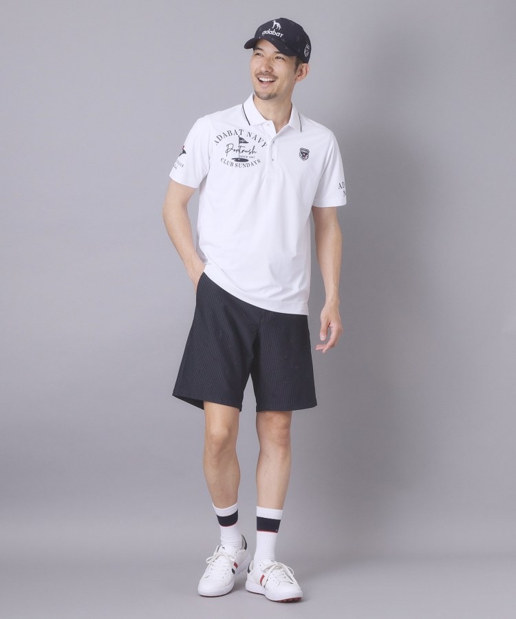 アダバット adabat 【ADABAT NAVY】エンブロイダリーサッカーハーフパンツ （ネイビー(394)） ネイビー(394)