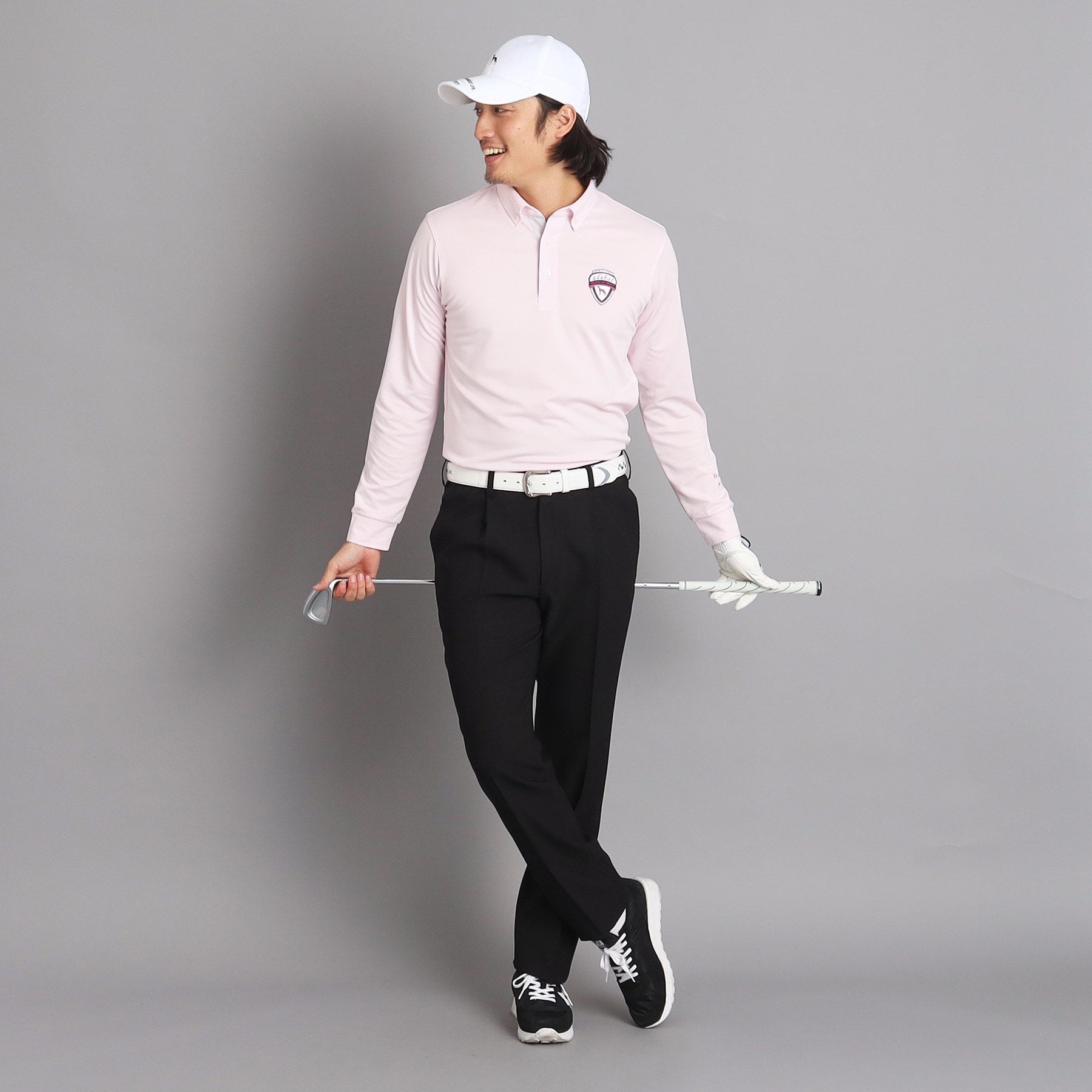 アダバット adabat ウエストストレッチ 1タック スラックスパンツ