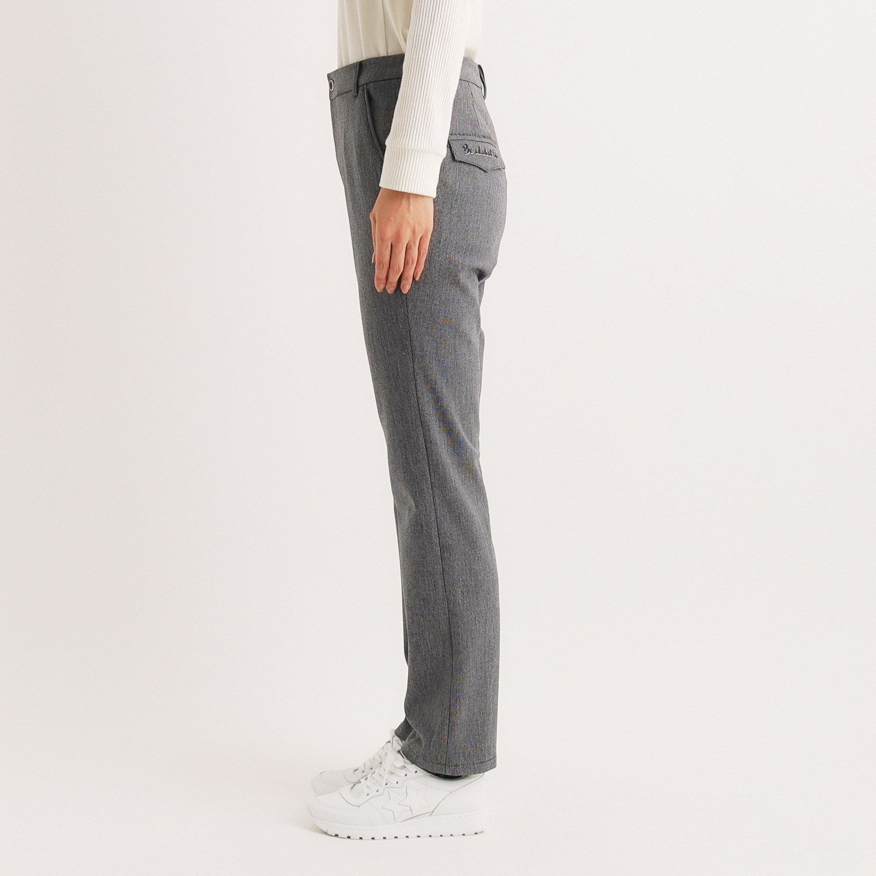 アダバット adabat ストレート ストレッチパンツ （ブラック(019)） ブラック(019)