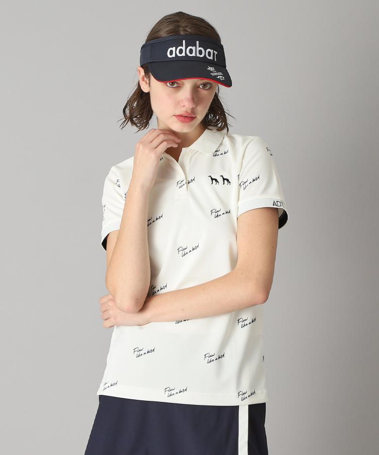 アダバット adabat 櫻井貴史×ADABAT NAVY 半袖ポロシャツ （ホワイト(101)） ホワイト(101)