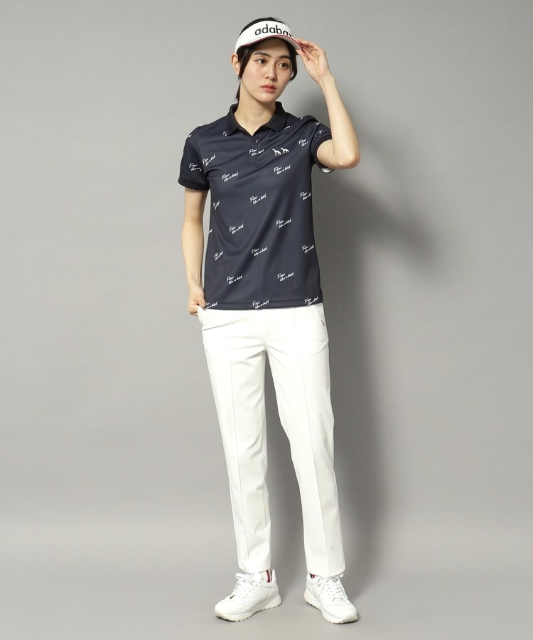 アダバット adabat 櫻井貴史×ADABAT NAVY 半袖ポロシャツ （ホワイト(101)） ホワイト(101)