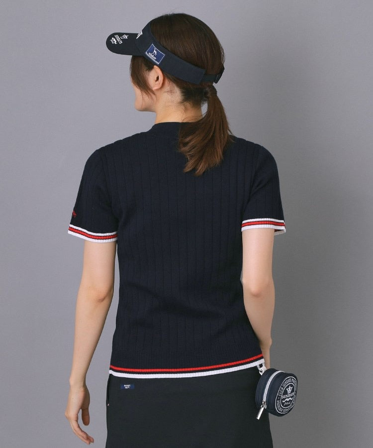 アダバット adabat 【ADABAT NAVY】フロントロゴワイドリブモックニット （ホワイト(002)） ホワイト(002)