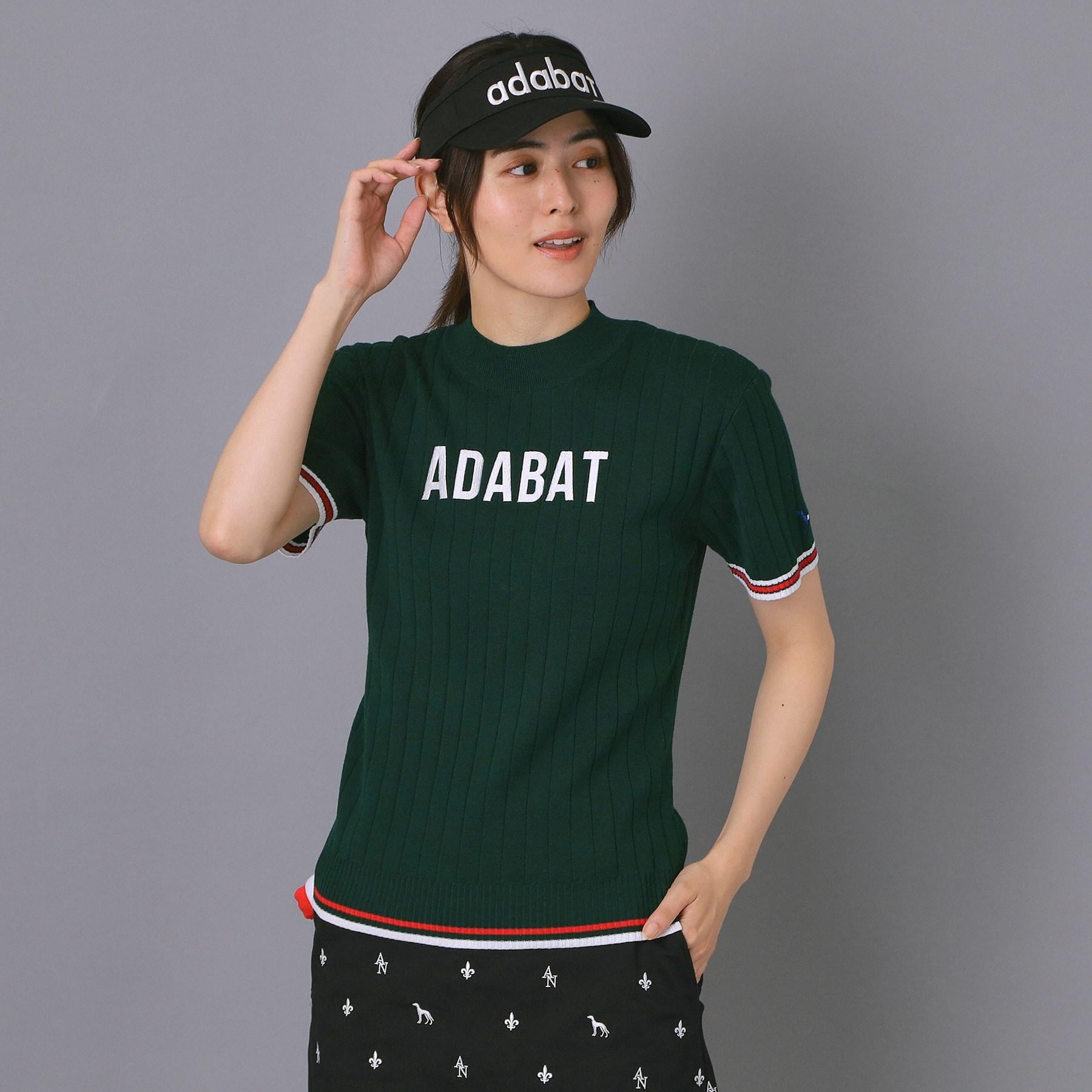 アダバット adabat 【ADABAT NAVY】フロントロゴワイドリブモックニット （ホワイト(002)） ホワイト(002)
