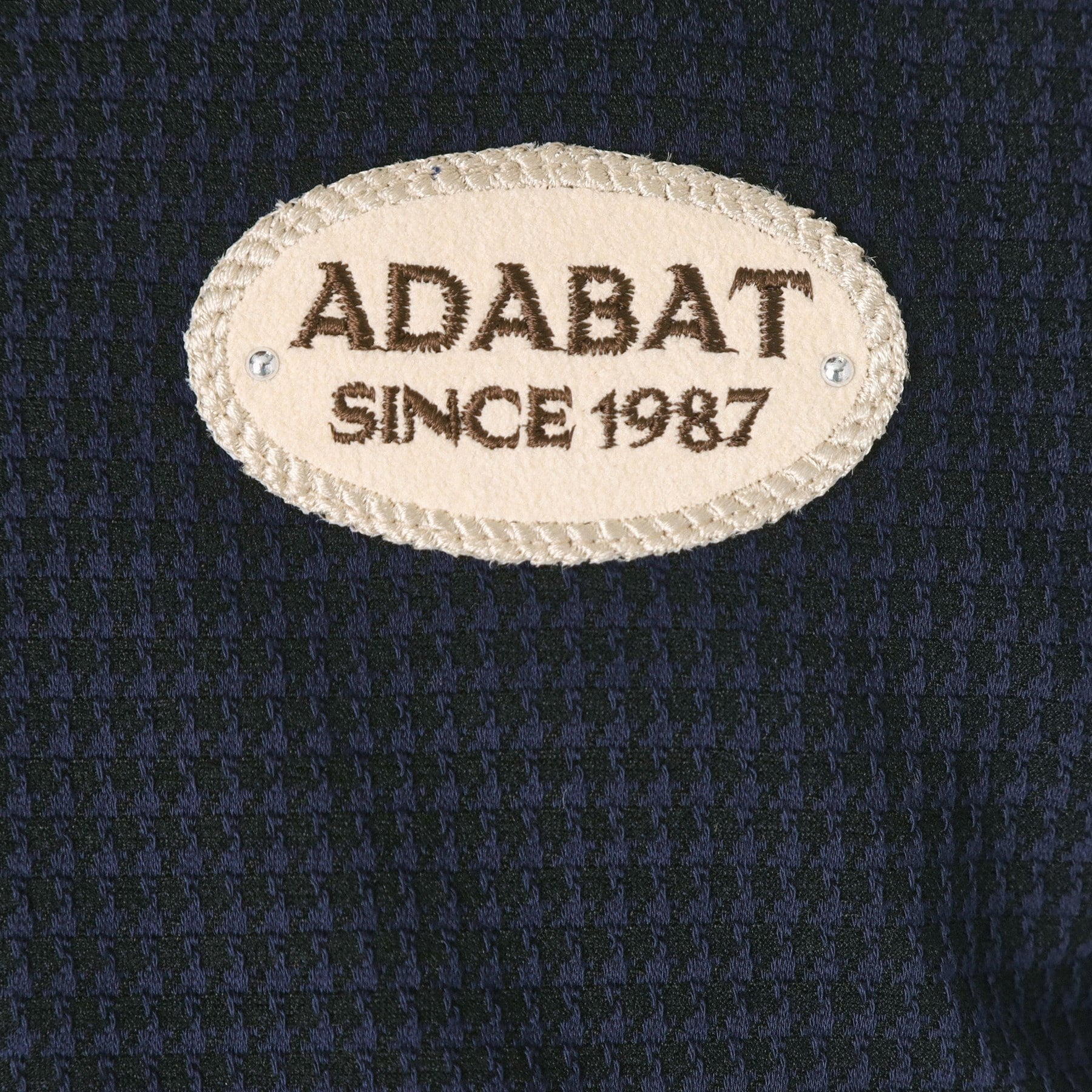 アダバット adabat 【吸水速乾】千鳥ジャカードポロシャツ （ブラック(219)） ブラック(219)