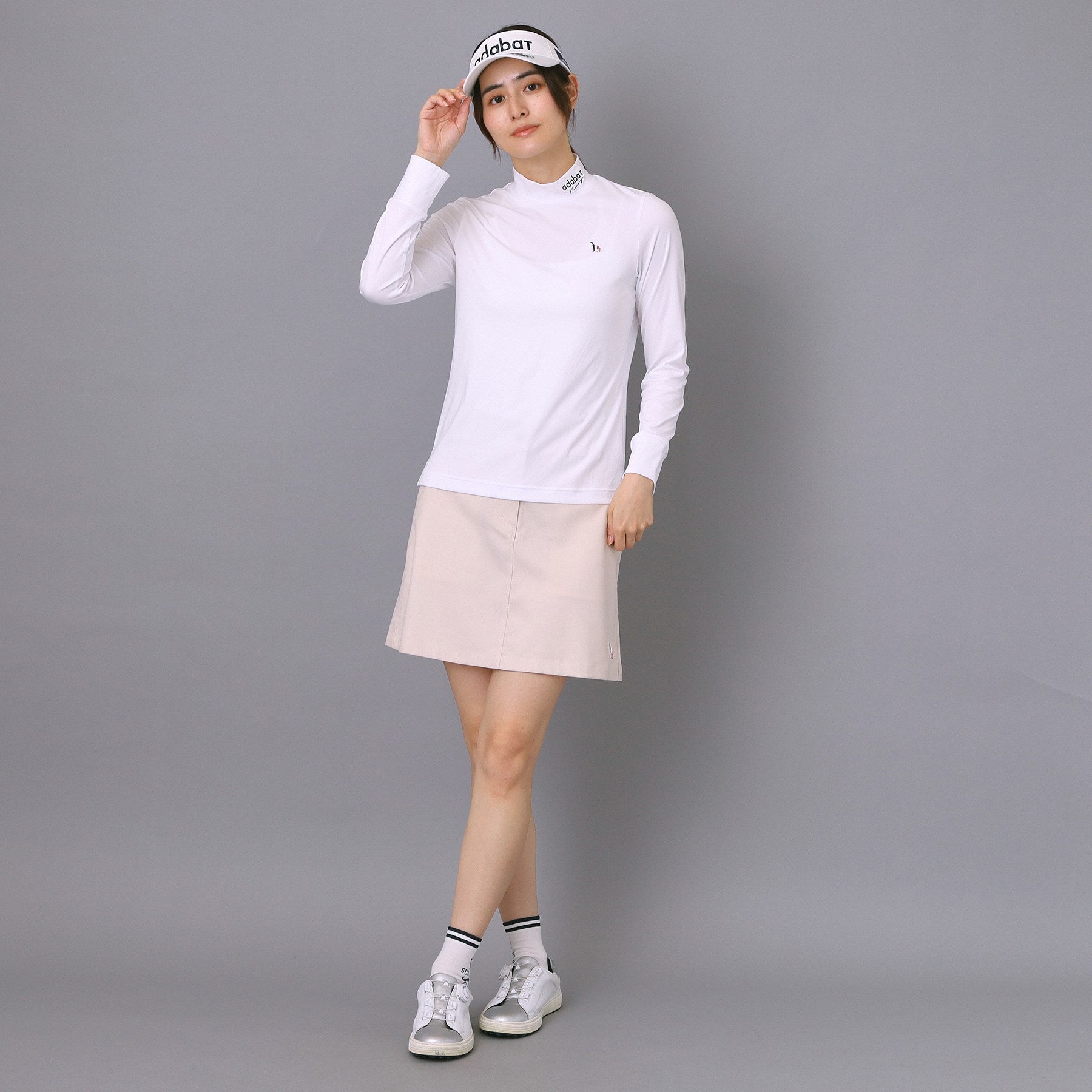アダバット adabat 【ADABAT NAVY】インナー長袖モックネックT （ブラック(019)） ブラック(019)