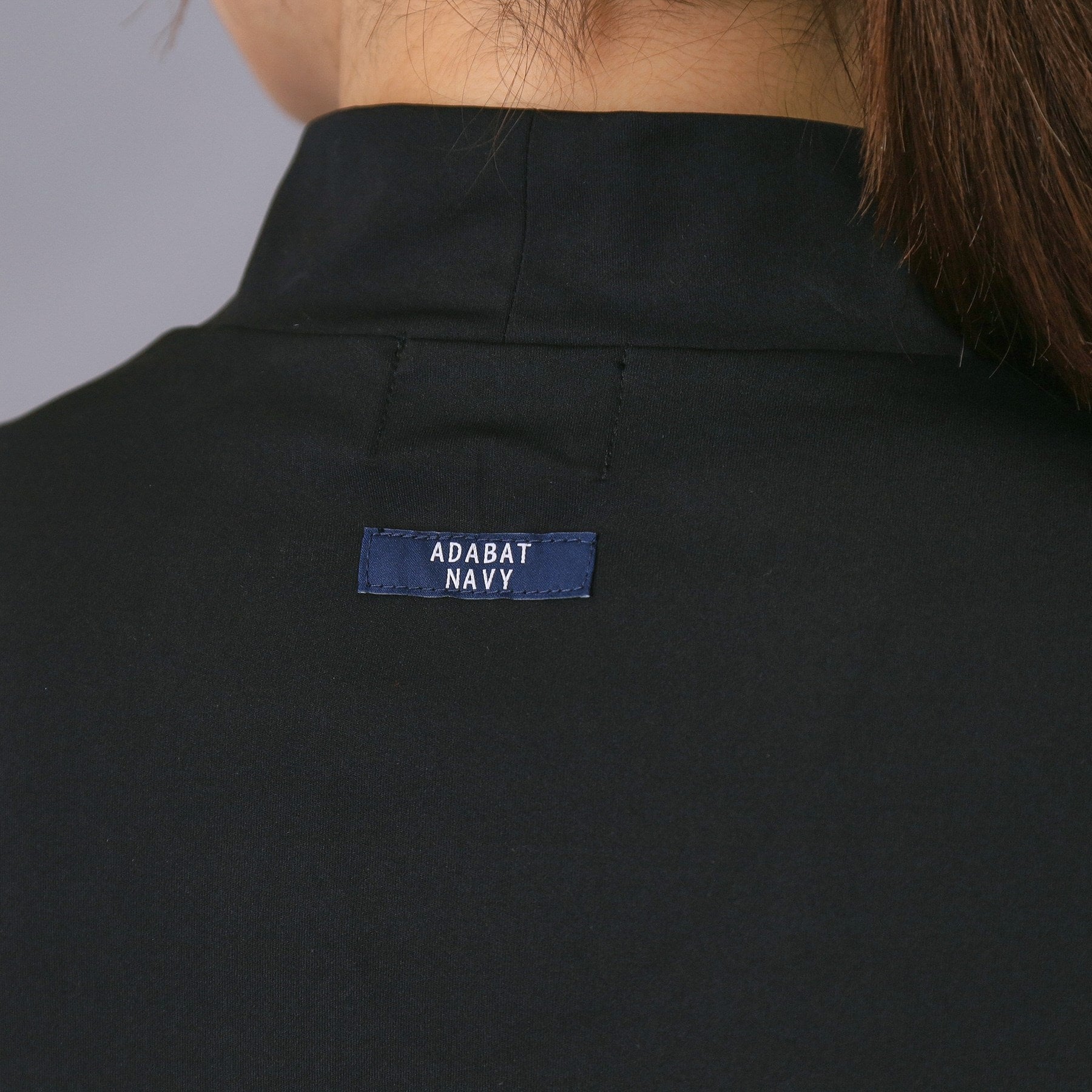 アダバット adabat 【ADABAT NAVY】インナー長袖モックネックT （ブラック(019)） ブラック(019)