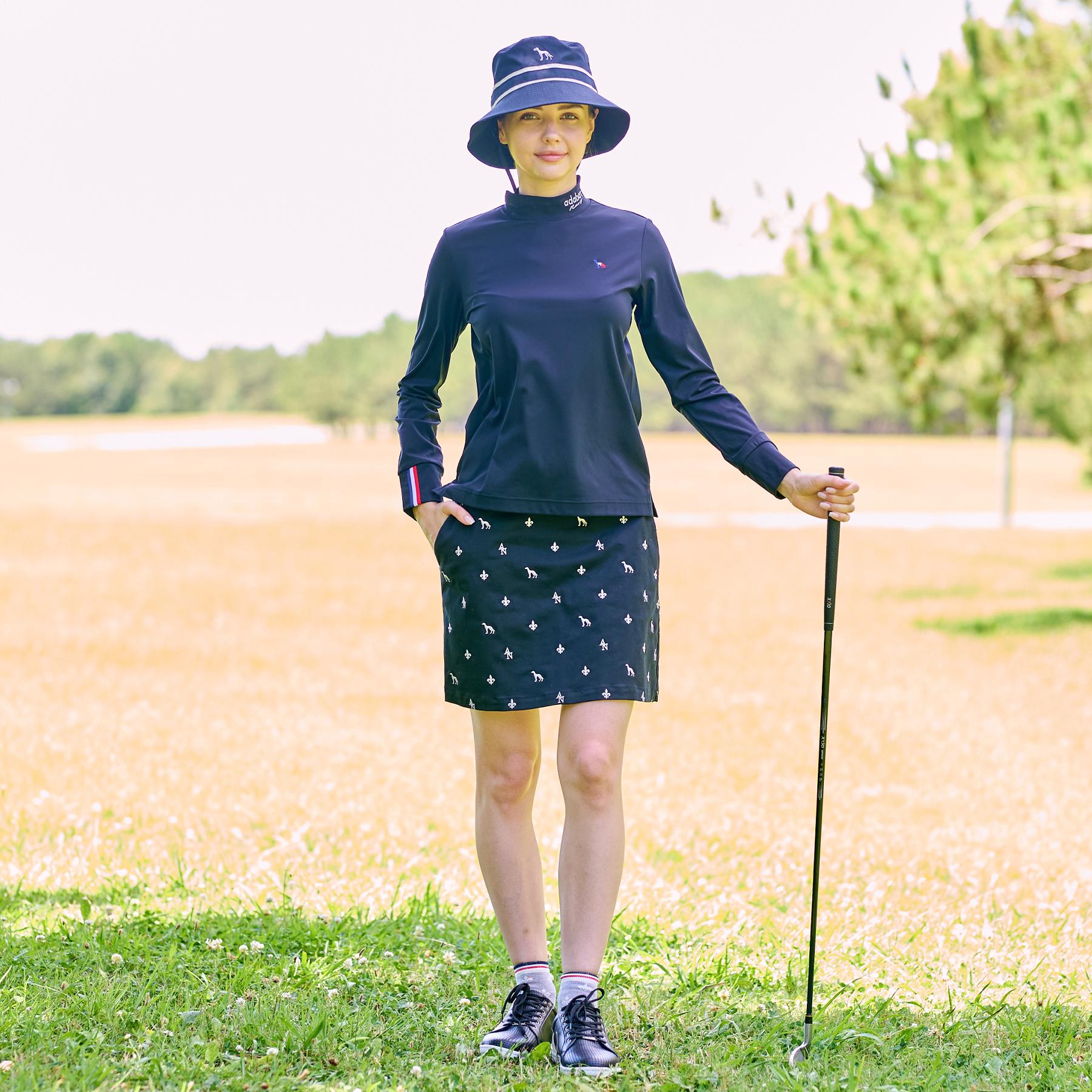 アダバット adabat 【ADABAT NAVY】インナー長袖モックネックT （ブラック(019)） ブラック(019)