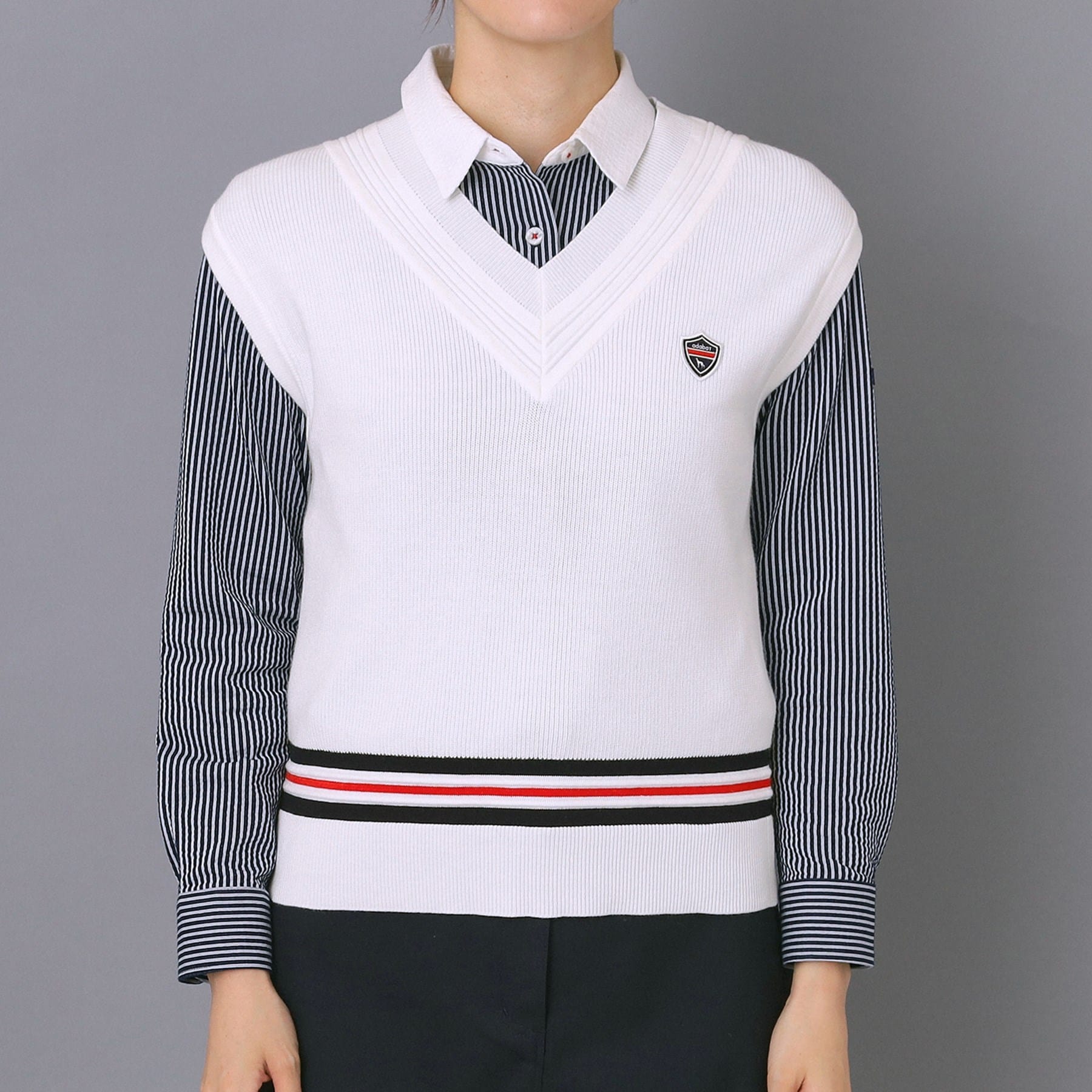 アダバット adabat 【ADABAT NAVY】オフショルダーチルデンベスト （ネイビー(094)） ネイビー(094)
