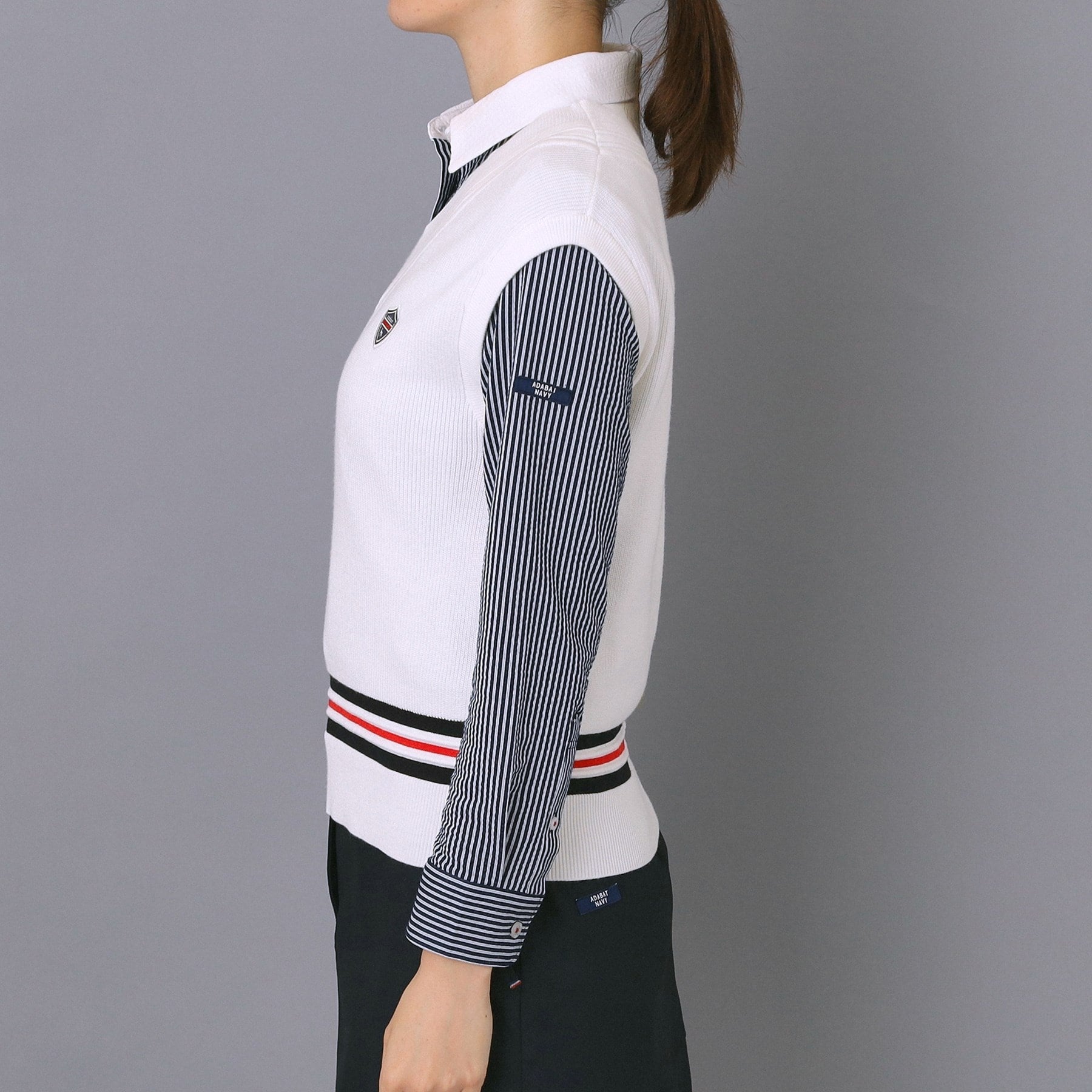 アダバット adabat 【ADABAT NAVY】オフショルダーチルデンベスト （ネイビー(094)） ネイビー(094)