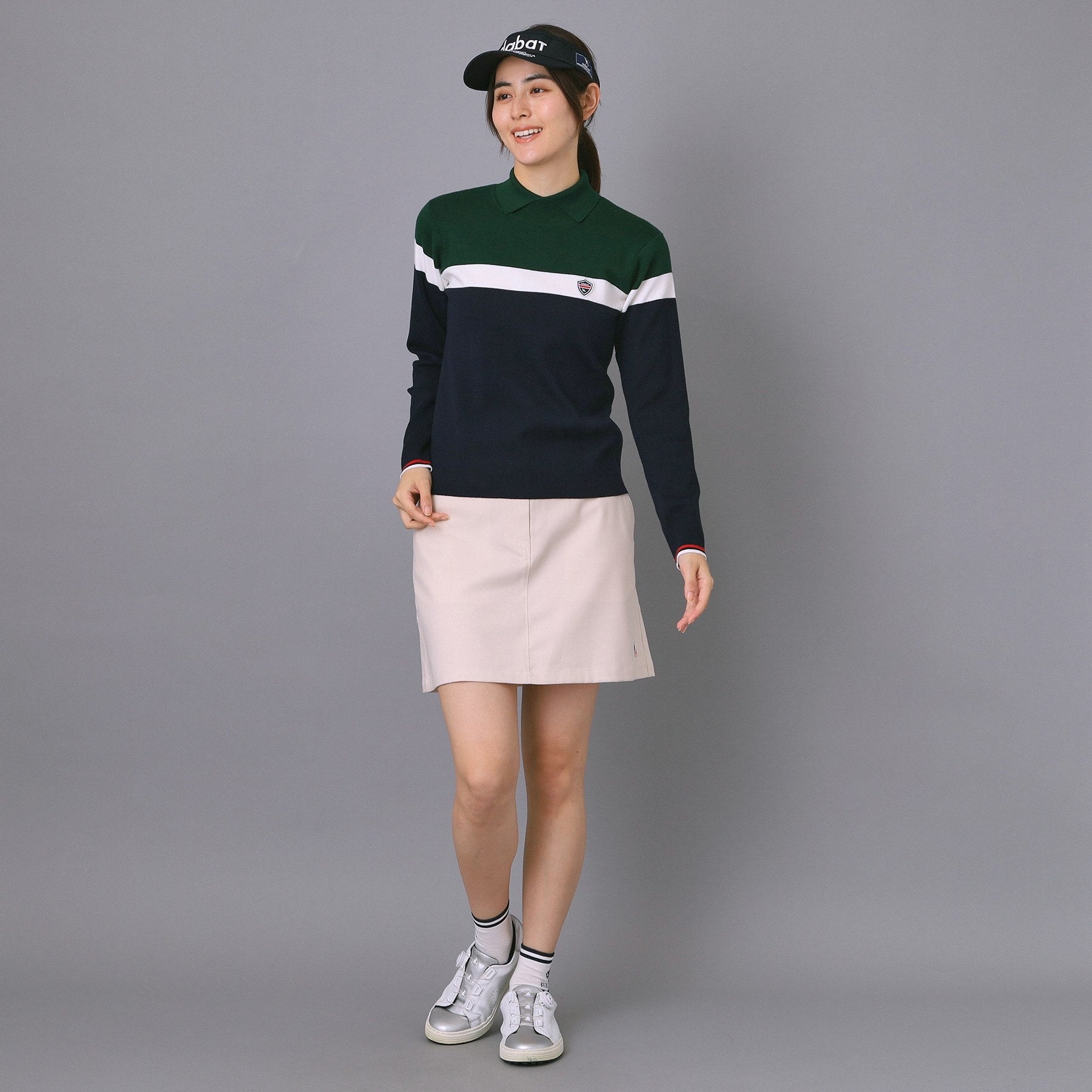 アダバット adabat 【ADABAT NAVY】トリコロールスプリットカラーニット （レッド(062)） レッド(062)