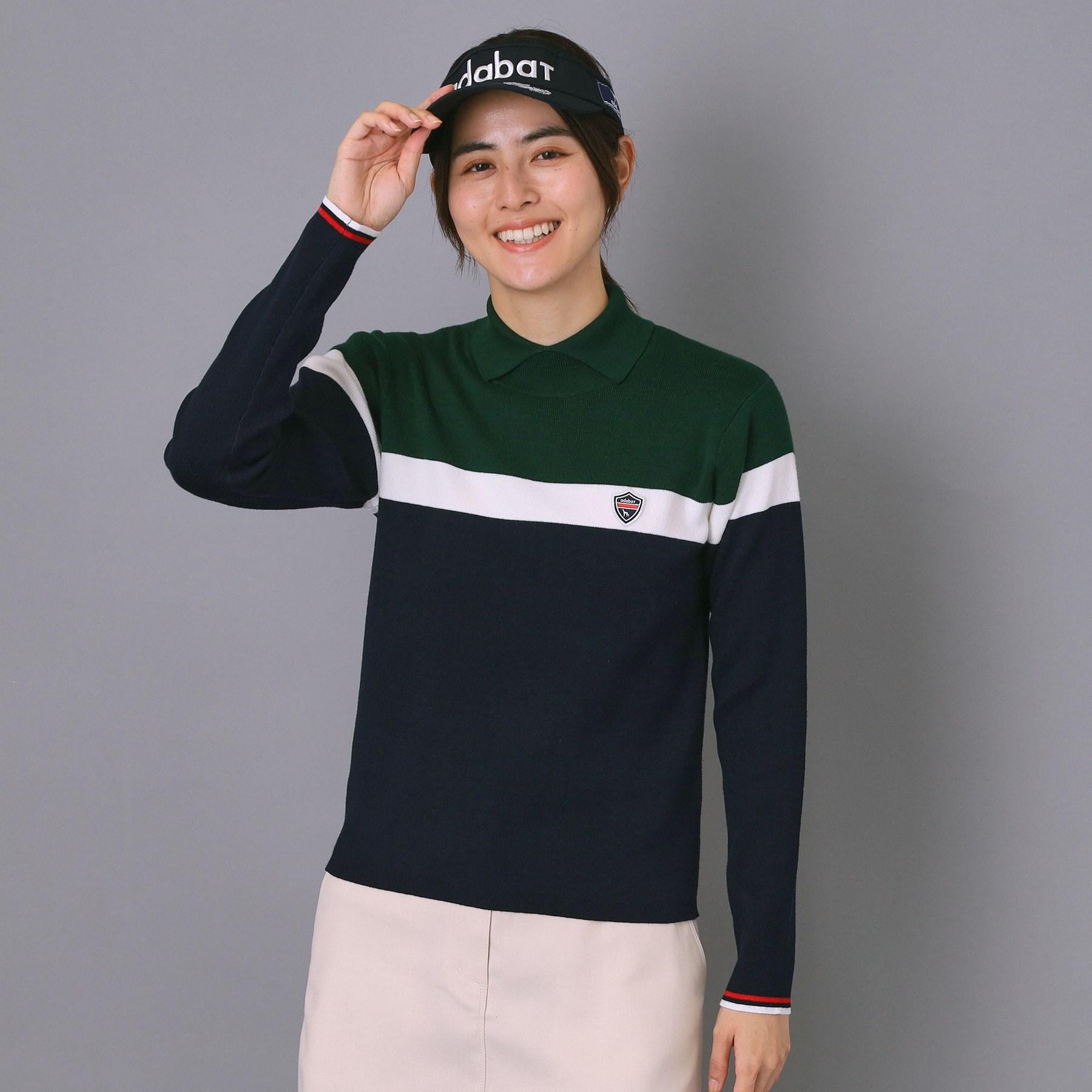 アダバット adabat 【ADABAT NAVY】トリコロールスプリットカラーニット （レッド(062)） レッド(062)