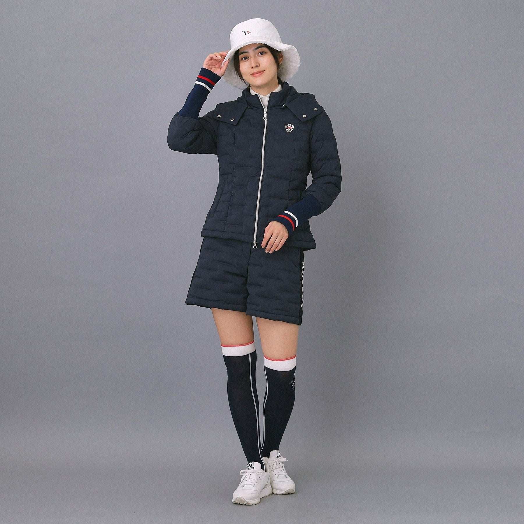 アダバット adabat 【ADABAT NAVY】2WAYストレッチダウンジャケット （ホワイト(001)） ホワイト(001)