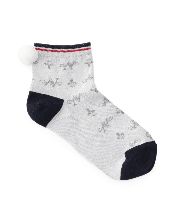 アダバット adabat ◆【ADABAT NAVY】ポンポンショートソックス （ネイビー(094)） ネイビー(094)