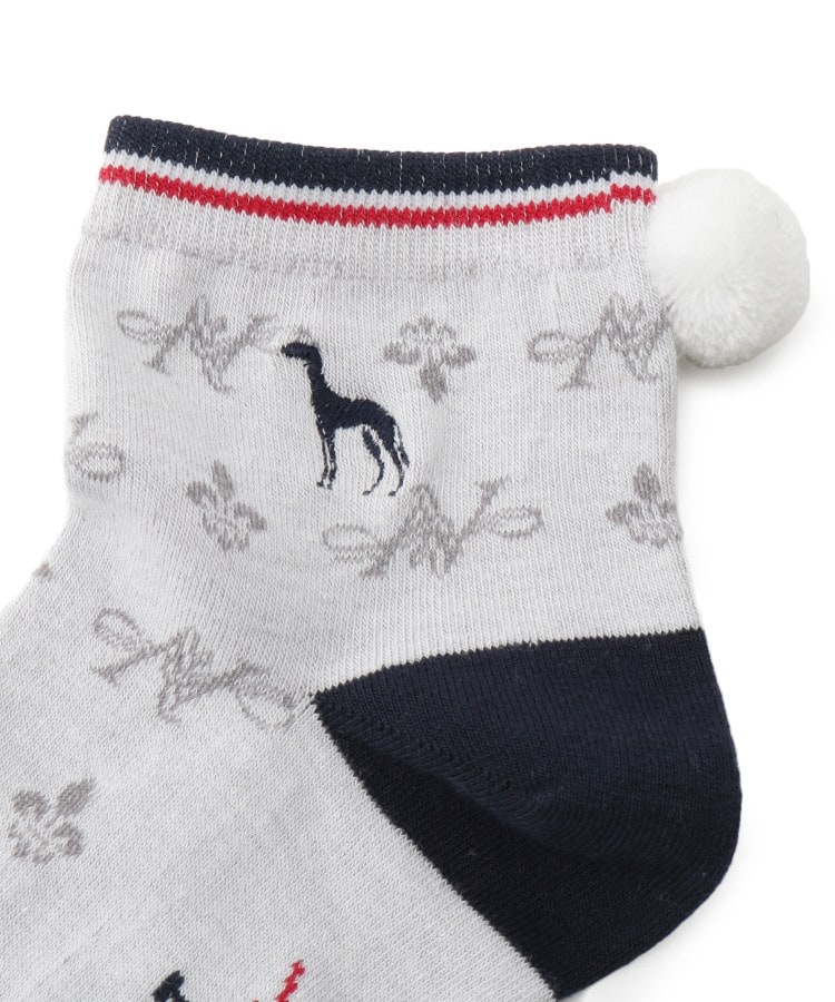 アダバット adabat ◆【ADABAT NAVY】ポンポンショートソックス （ネイビー(094)） ネイビー(094)