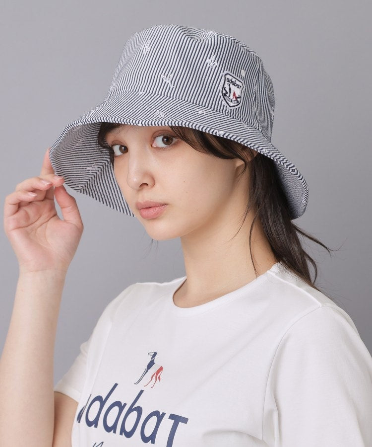 アダバット adabat 【ADABAT NAVY】飛び柄刺しゅうハット （ネイビー(394)） ネイビー(394)