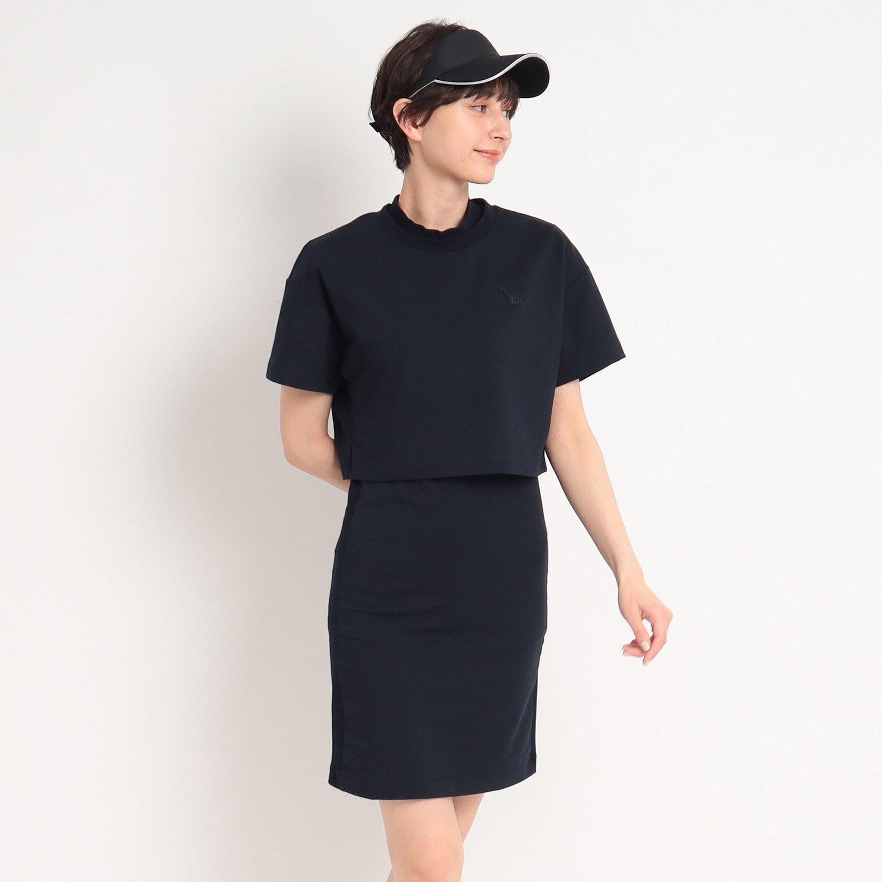 アダバット adabat トップス＋ワンピース セットアイテム,ダークネイビー(094)