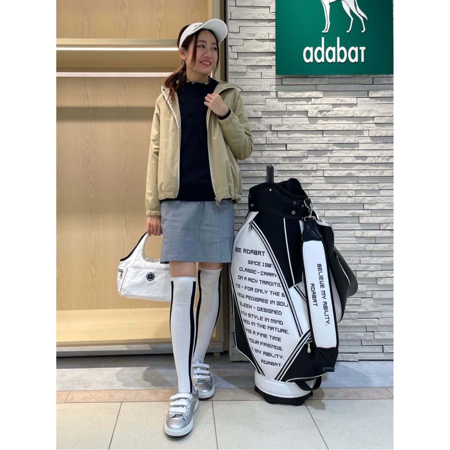 アダバット adabat サイドフリルデザイン ストレッチスカート