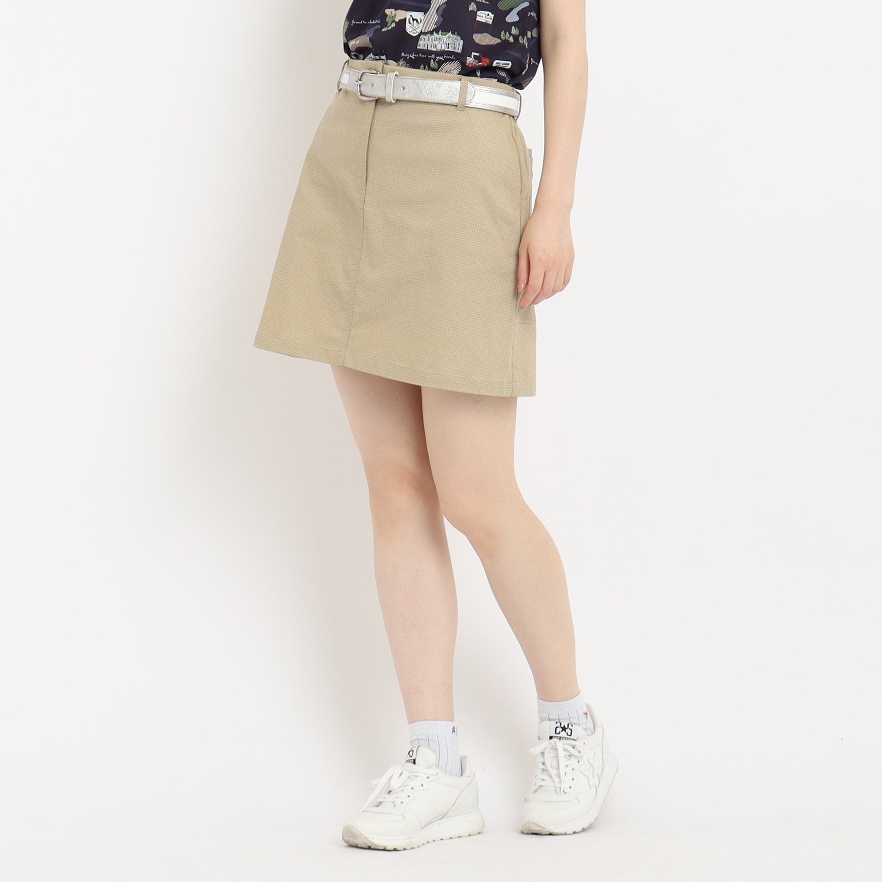Adabat Back Switch Design Elastic Waist Skirt