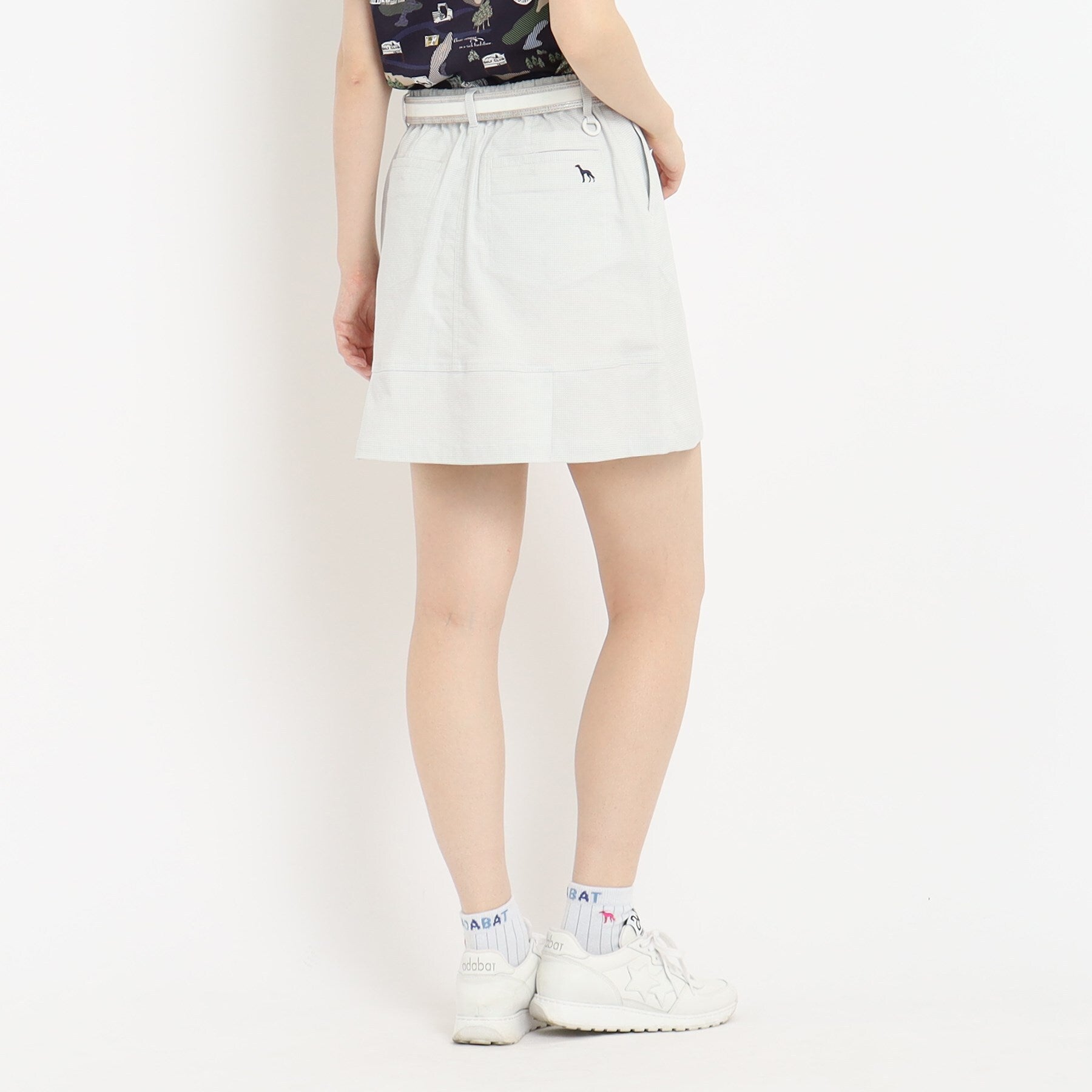 Adabat Back Switch Design Elastic Waist Skirt