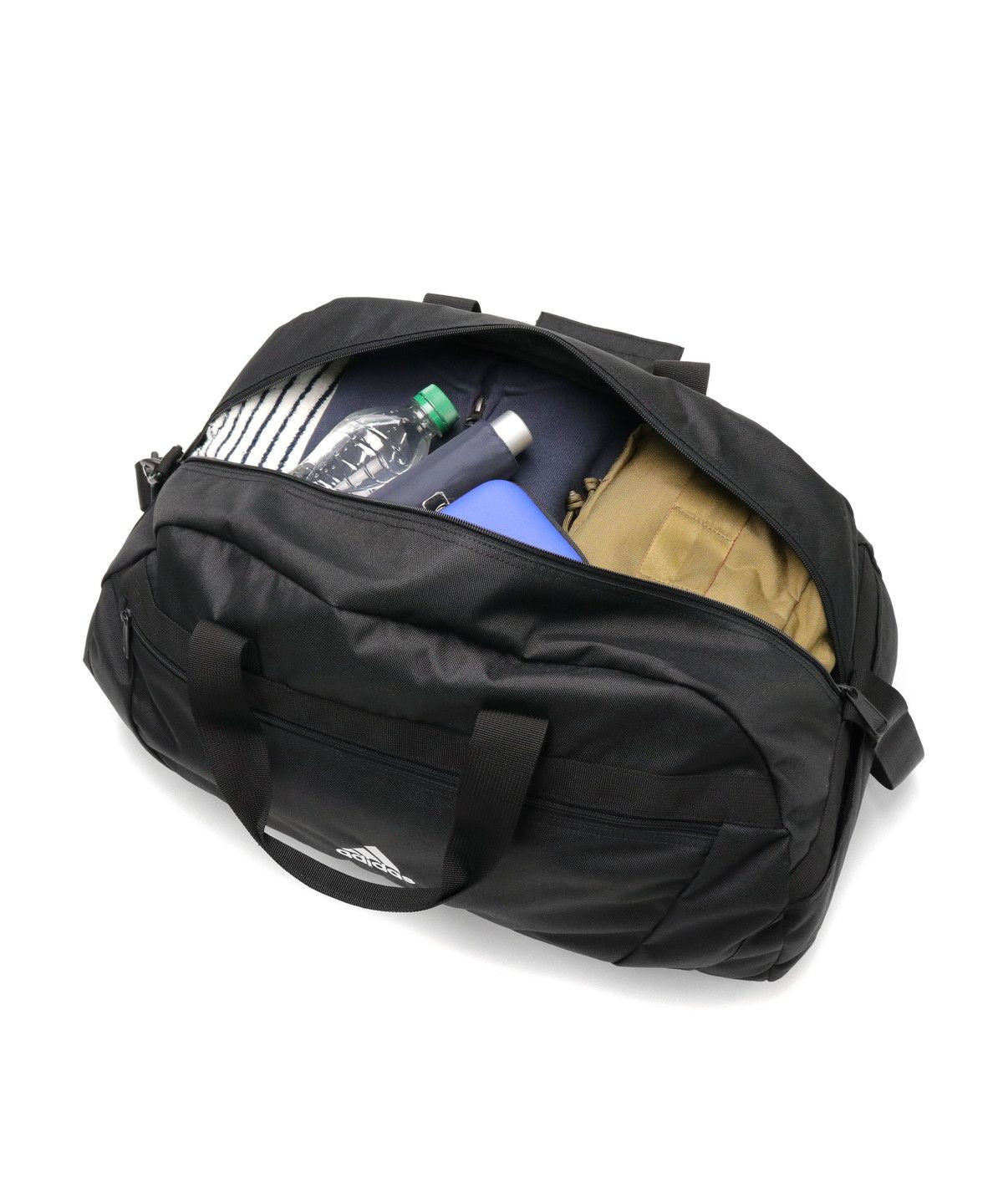 アディダス adidas アディダス ボストンバッグ adidas 2WAY ダッフルバッグ 斜めがけ 46L 大容量 A3 B4 A4 2泊 3泊 旅行 部活 修学旅行 63605 （ブラック） ブラック