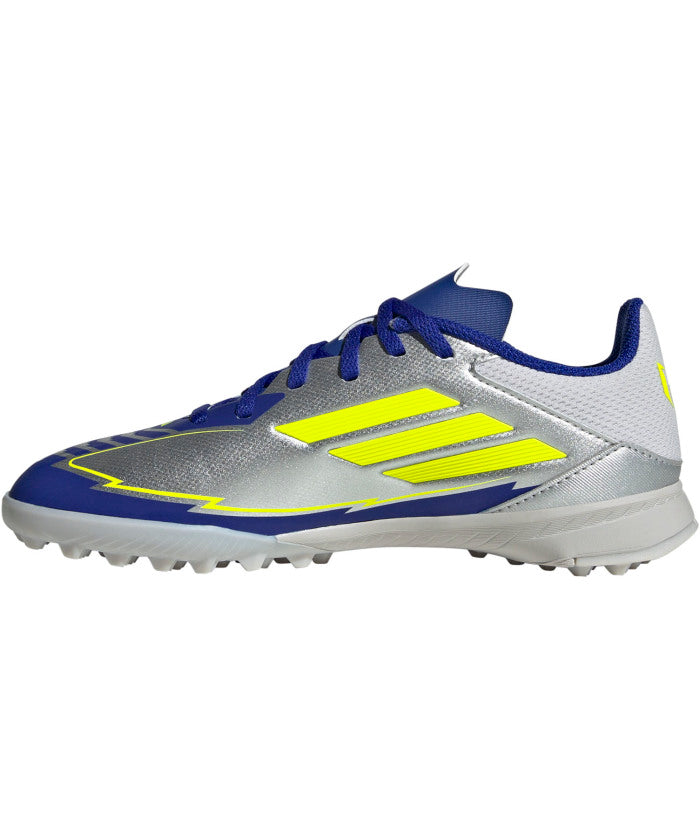 アディダス adidas アディダス adidas サッカー F50 LEAGUE TF J MESSI ターフコート ターフスパイク サッカーシューズ ジュニア 子供 キッズ 人工芝対 （シルバーメタリック/ソーラ） シルバーメタリック/ソーラ