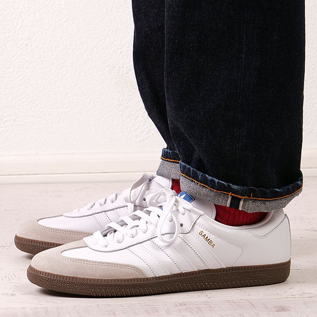 adidas gazelle silver green womens adidas Samba JP (Cloud White/Black/Gum) main image 0