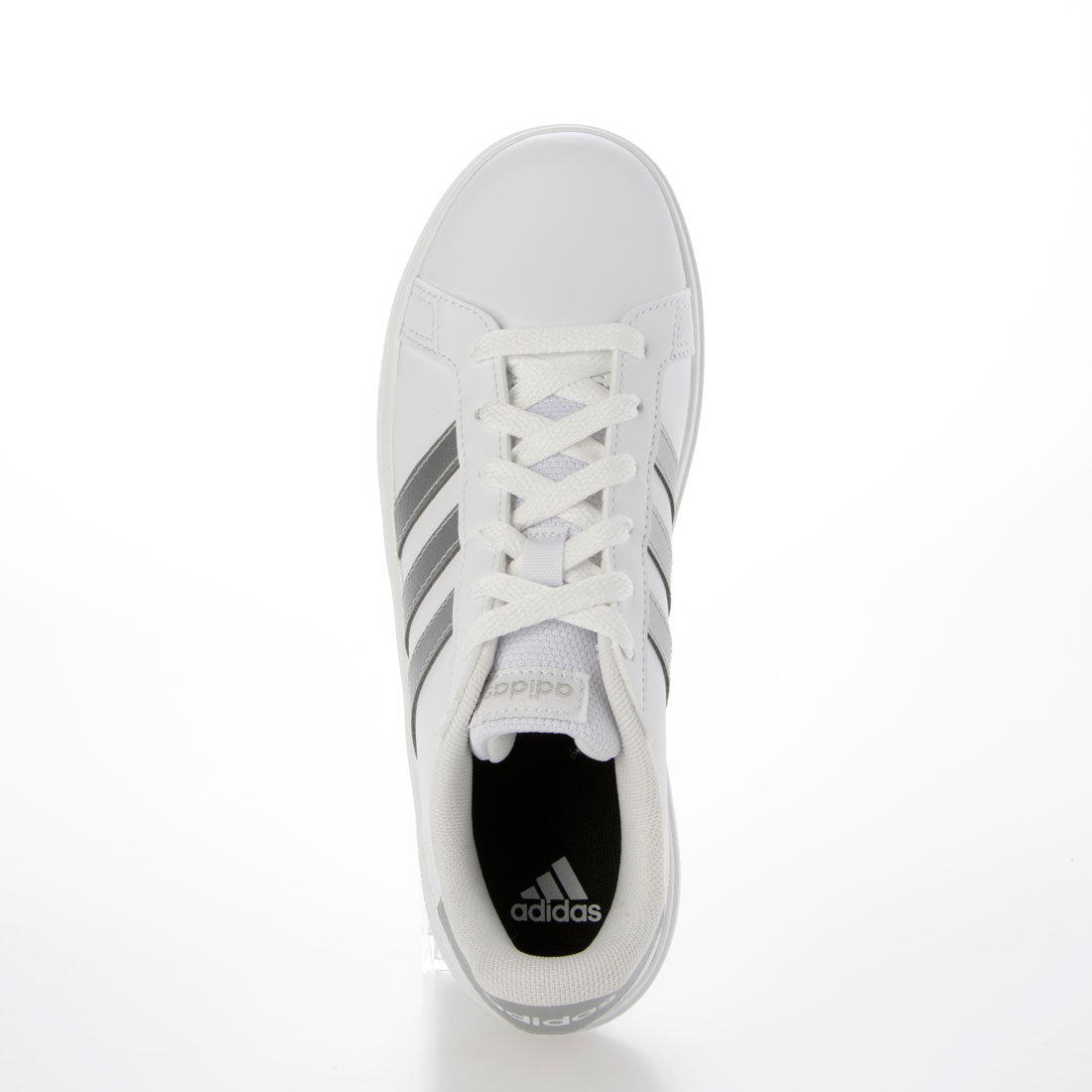 アディダス adidas GRANDCOURT 2.0K（アディダス グランドコート 2.0K） （フットウェアホワイト/マットシルバー/マットシルバー） フットウェアホワイト/マットシルバー/マットシルバー