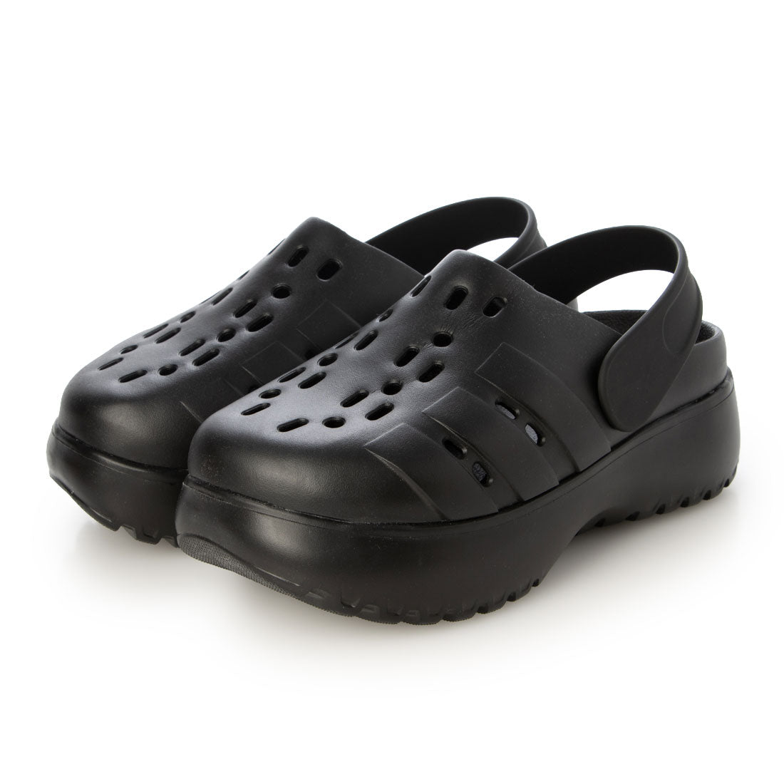 アディダス adidas レディース 厚底 サンダル ADILETTE CLOG PLATFORM W JP9577 （ブラック） ブラック