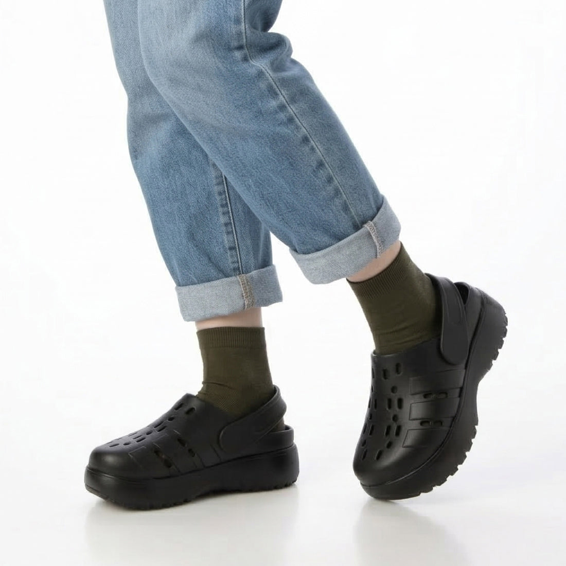 アディダス adidas レディース 厚底 サンダル ADILETTE CLOG PLATFORM W JP9577 （ブラック） ブラック