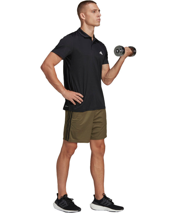 アディダス adidas アディダス adidas トレイン エッセンシャルズ トレーニング ポロシャツ 半袖シャツ Tシャツ メンズ 男性用 ロゴ ワンポイント 筋ト （JN1460 カレッジグリーン/ホ） JN1460 カレッジグリーン/ホ