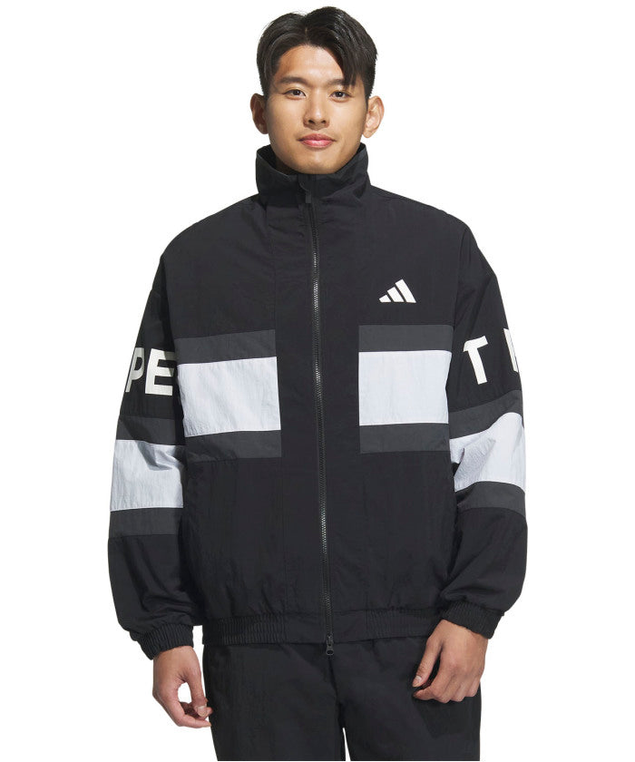 アディダス adidas アディダス adidas ワーディング パック ルーズフィット メッシュ裏地付き ウーブンジャケット  KQD39 （JM2064 ブラック） JM2064 ブラック