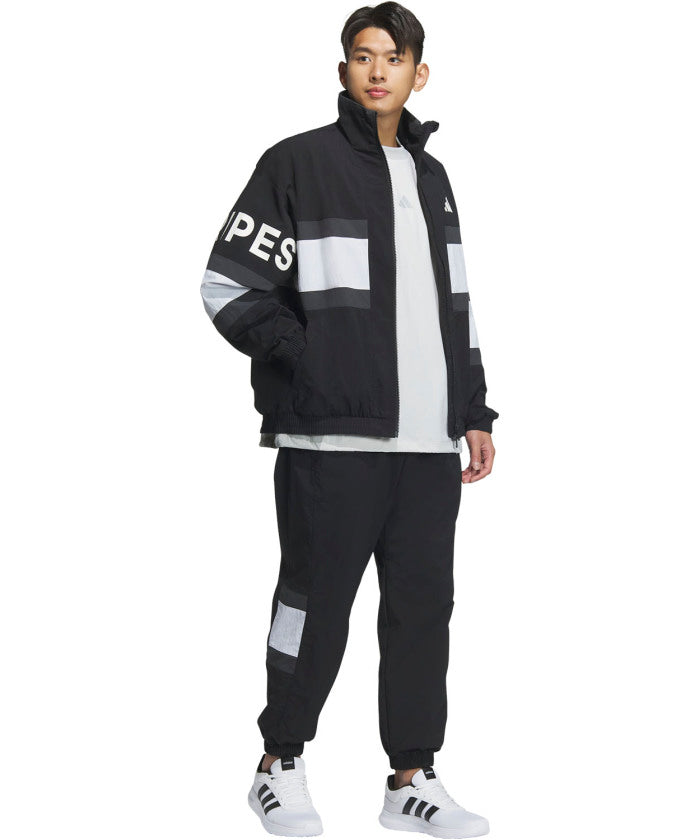 アディダス adidas アディダス adidas ワーディング パック ルーズフィット メッシュ裏地付き ウーブンジャケット  KQD39 （JM2064 ブラック） JM2064 ブラック