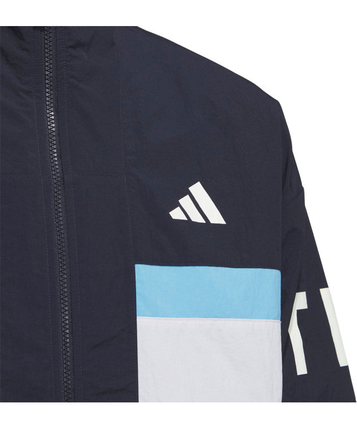 アディダス adidas アディダス adidas ワーディング パック ルーズフィット メッシュ裏地付き ウーブンジャケット  KQD39 （JM2064 ブラック） JM2064 ブラック