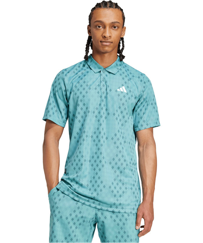 アディダス adidas アディダス adidas テニス クラブ テニス クライマクール グラフィック ポロシャツ ウェア トップス メンズ 軽量 涼しい ドライ 速 （JM1205 カーボン/ブラック） JM1205 カーボン/ブラック