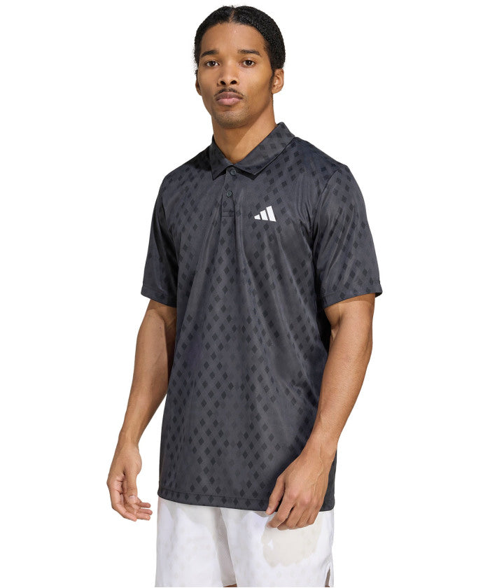 アディダス adidas アディダス adidas テニス クラブ テニス クライマクール グラフィック ポロシャツ ウェア トップス メンズ 軽量 涼しい ドライ 速 （JM1205 カーボン/ブラック） JM1205 カーボン/ブラック