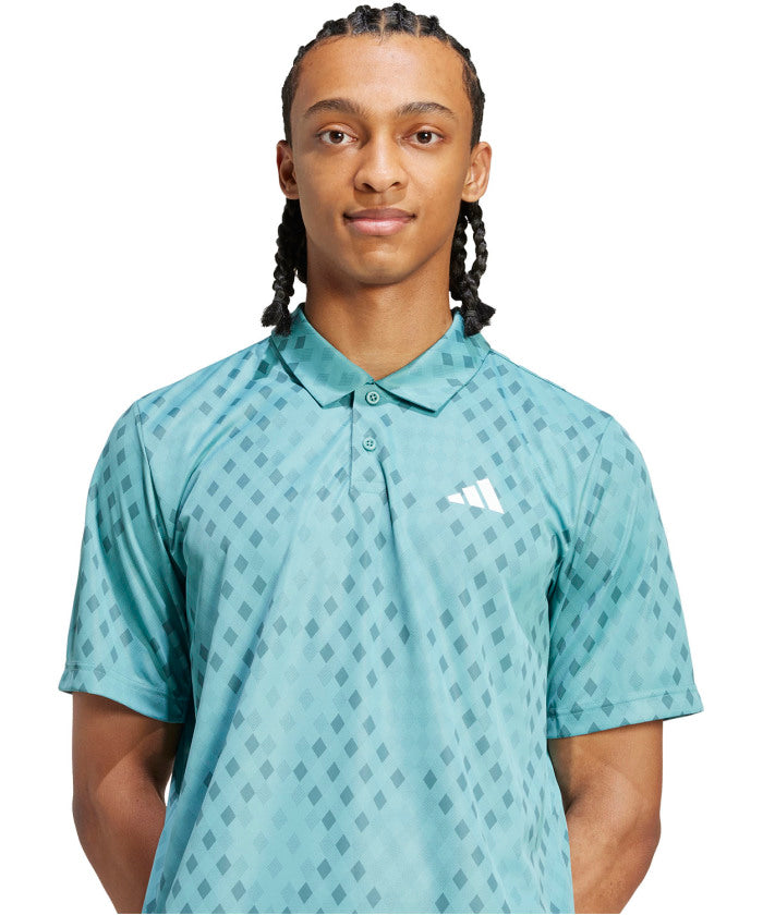 アディダス adidas アディダス adidas テニス クラブ テニス クライマクール グラフィック ポロシャツ ウェア トップス メンズ 軽量 涼しい ドライ 速 （JM1205 カーボン/ブラック） JM1205 カーボン/ブラック
