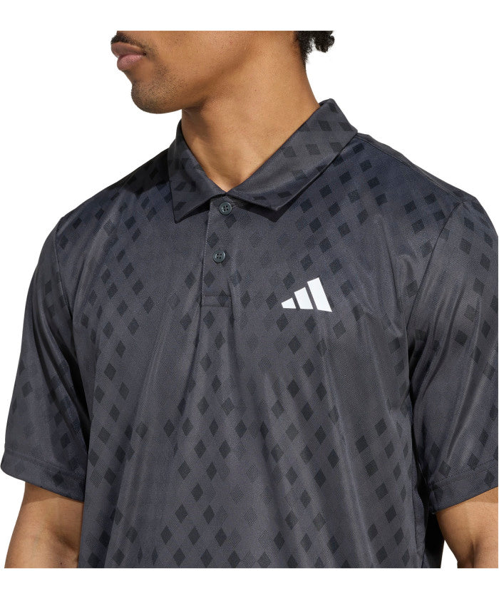 アディダス adidas アディダス adidas テニス クラブ テニス クライマクール グラフィック ポロシャツ ウェア トップス メンズ 軽量 涼しい ドライ 速 （JM1205 カーボン/ブラック） JM1205 カーボン/ブラック